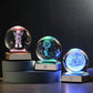 3D Solar System Crystal Ball With Light Up Base