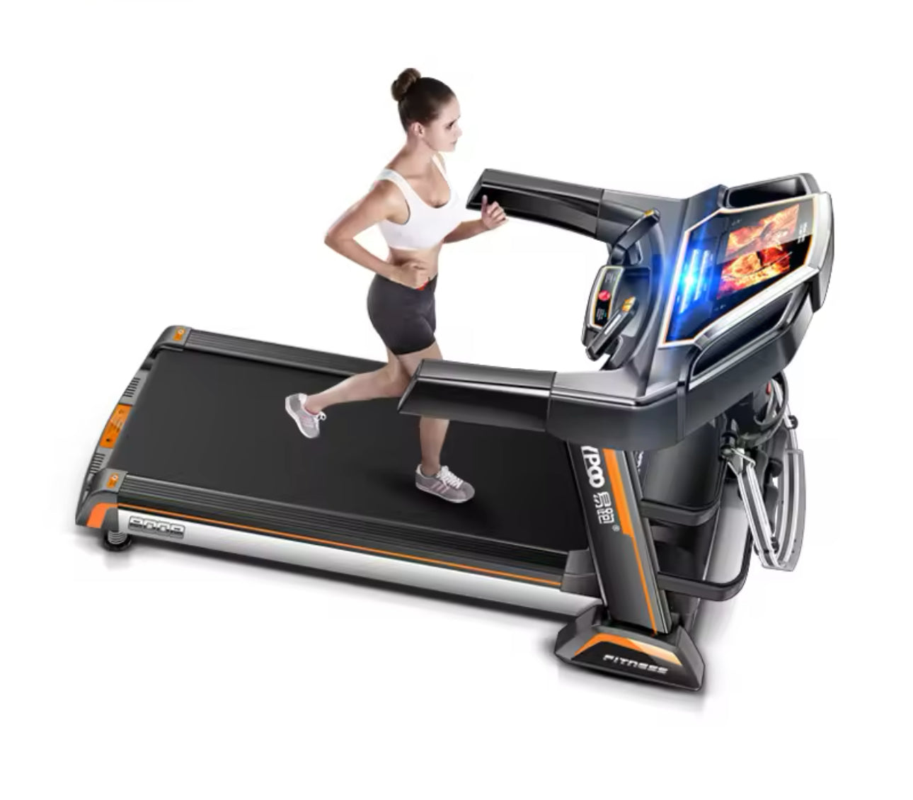 PRO-SPORTZ 8008 (F88)Digital Treadmill Exercise Fitness Machine 150KG Semi Commercial Treadmill With Kinomaps, Swift & Yfit Apps. 7” TFT Screen & Bluetooth.