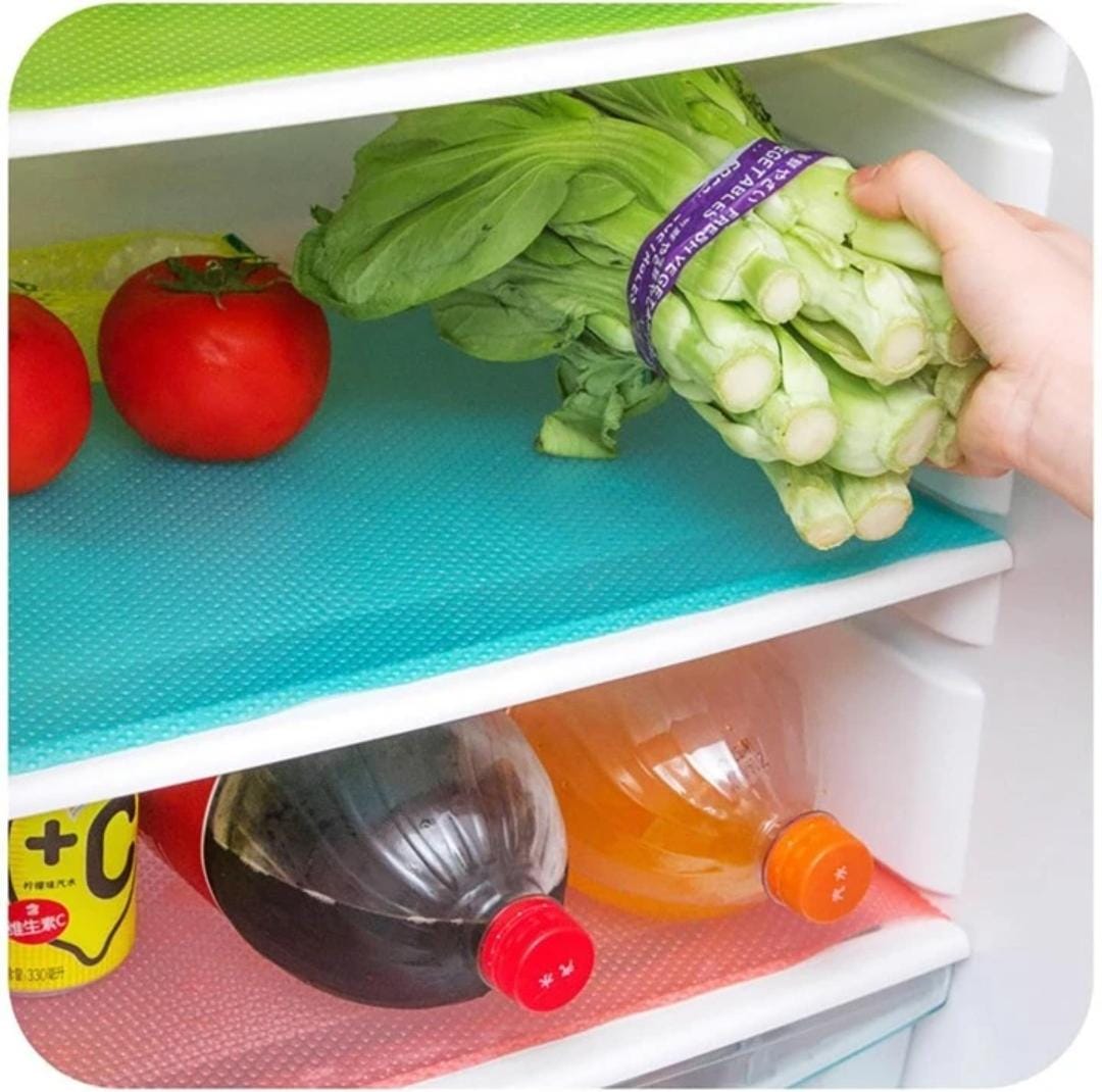 Non-Slip Plastic Refrigerator Kitchen Mats 6PCS