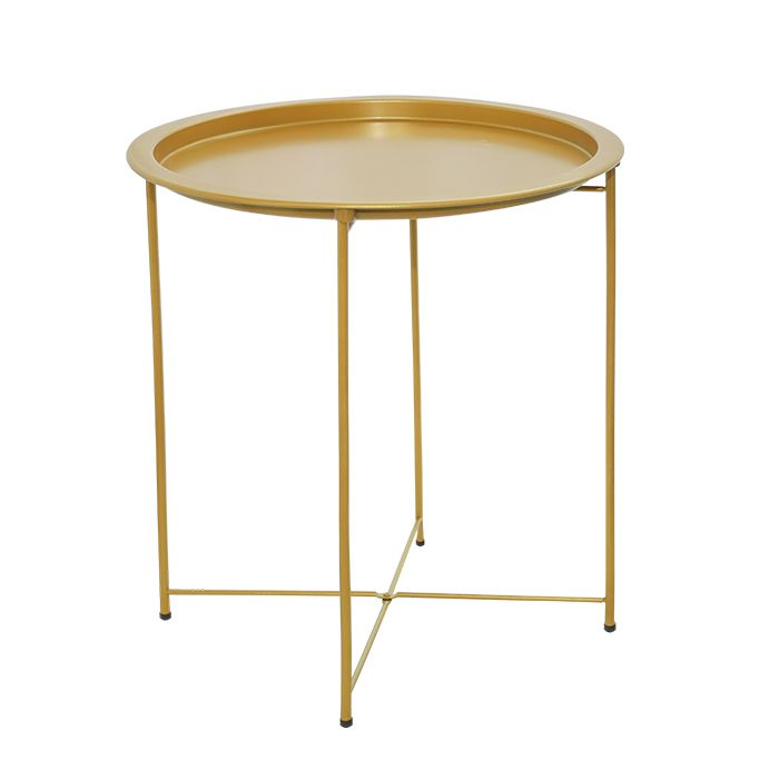 Metal Round Tray Side Table