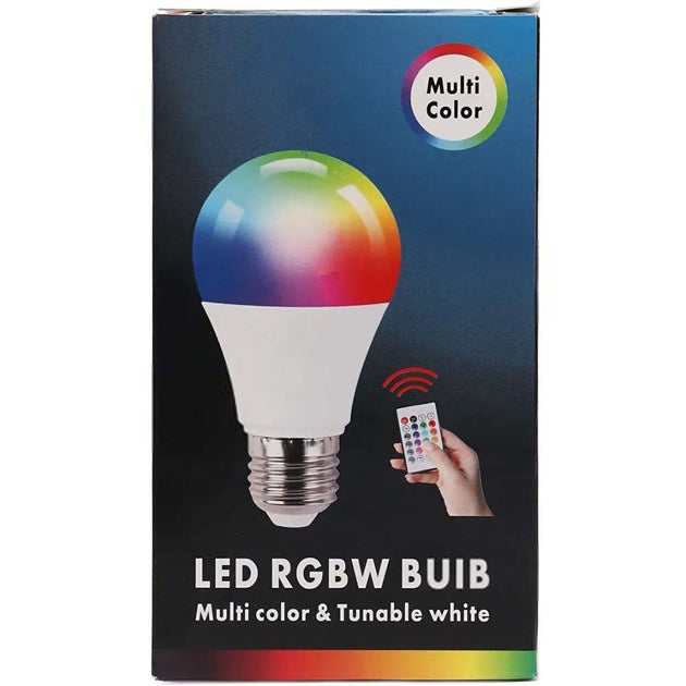 LED LED lamp 7W Standard Bulb + remote control / Color RGB lamp with E27 socket