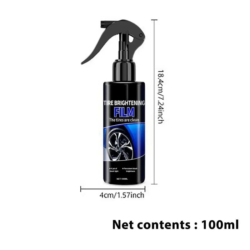 Wheel and Tire Cleaner Tire Shine Spray Wheel Cleaner 100ML Wheel Cleaning Spray for Car Wash Detailing Wheel Cleaner