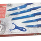 6pc Knife Set – Blue