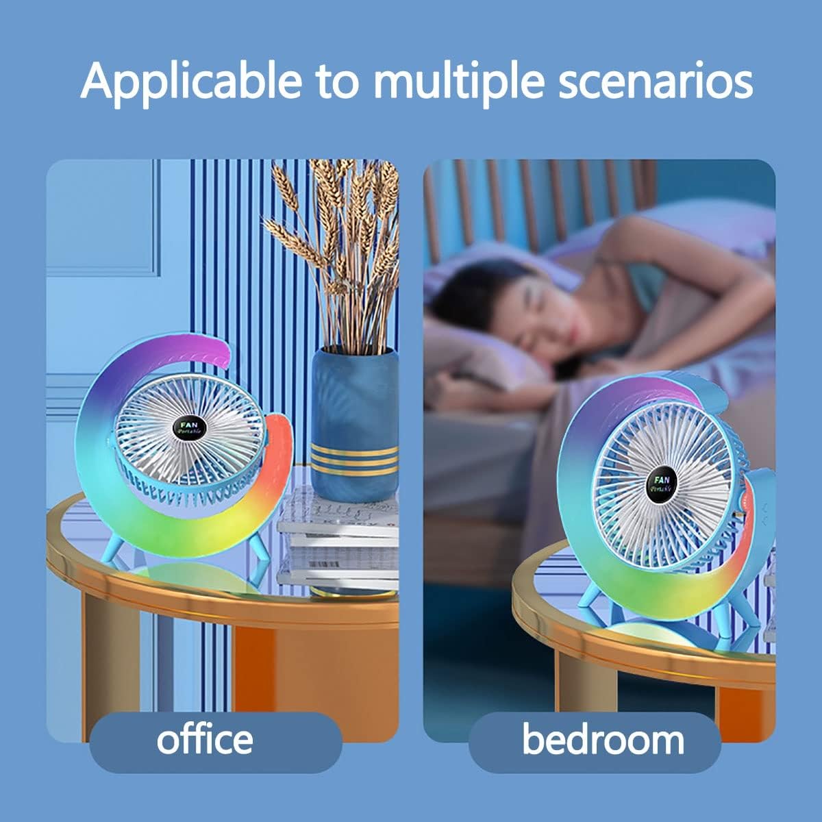 Multifunctional Colorful desktop small fan