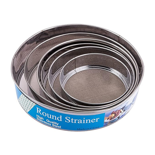 Stainless Steel Round Strainer 6 Pcs