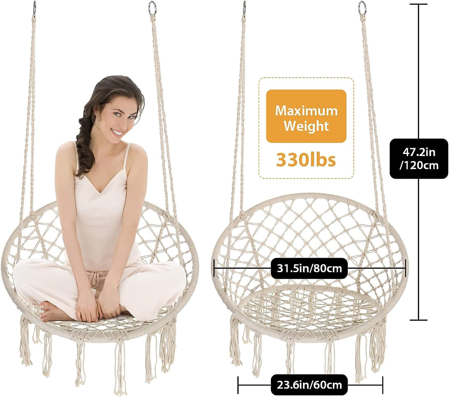 Hammock Swing Chair with Tassels