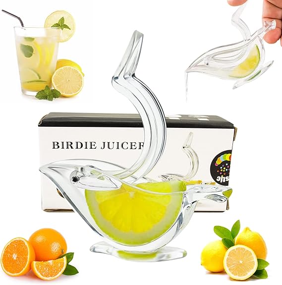 Acrylic Manual Lemon Juicer in Portable Transparent Bird Shape