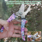 5 Pieces Gardening Tools with Purple Floral Print