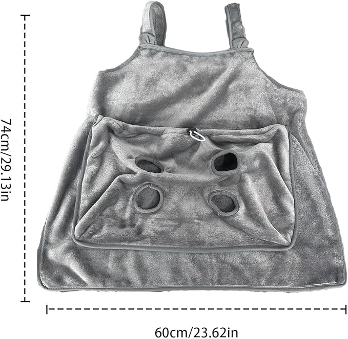 Coral Fleece Warm Cat Sling Carrier Chest Apron