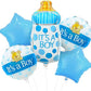 Baby Boy Balloons - 30 Inch, Pack of 5 It's A Boy Balloon Set