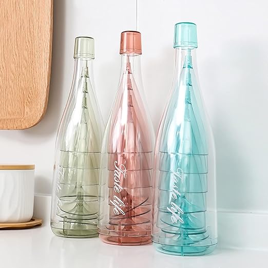 5 Piece Champagne Flutes With A Storage Bottle