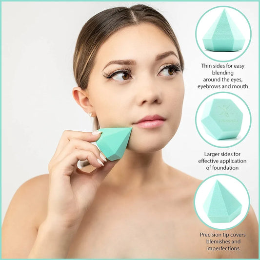 Diamond Shape Makeup Sponge-Mint Green