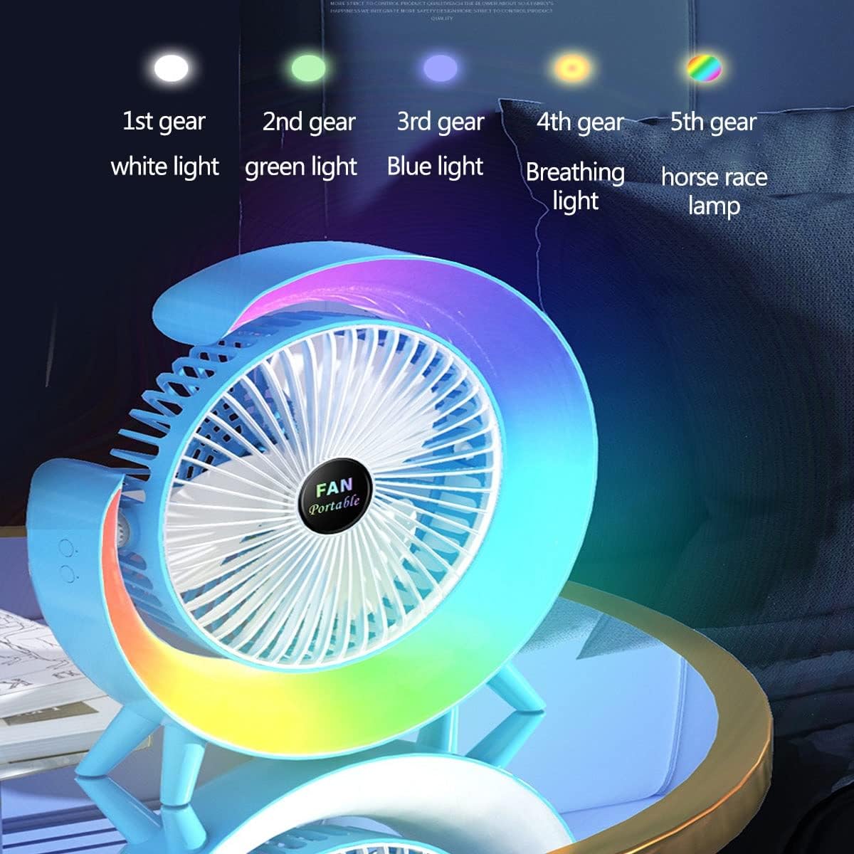 Multifunctional Colorful desktop small fan