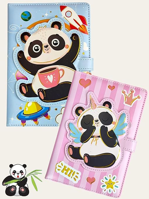 Panda Colourful Printed Diary For Girls/Boys