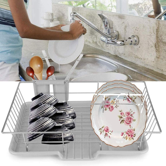 Metal Kitchen Counter Dish Drainer Rack