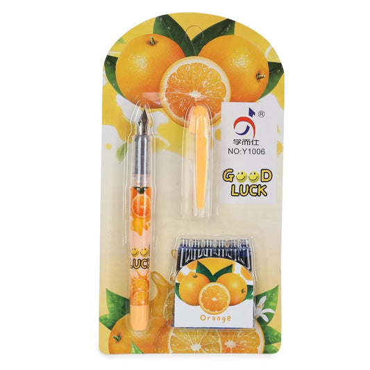 Colourful Good Luck Fruit Fountain Pen with 6 Ink Cartridge Each