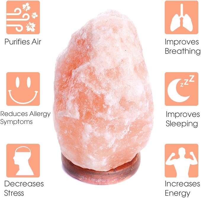 Original Crystal Natural USB Salt Lamp Air Purifier with 16 Colours