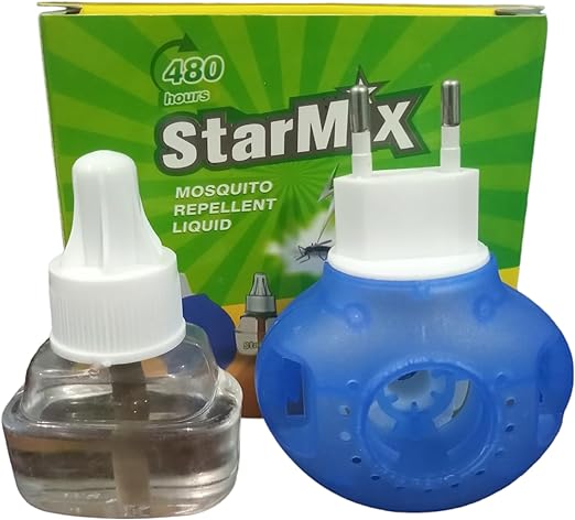 StarMix Insect and Mosquito Repellent Device Supports Liquid Comes with Mosquito Killer Liquid for Home - Multi Color Effective and Last Over 480 Hours