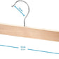 High-Grade Wooden Hangers with Metal Clips 3PCS