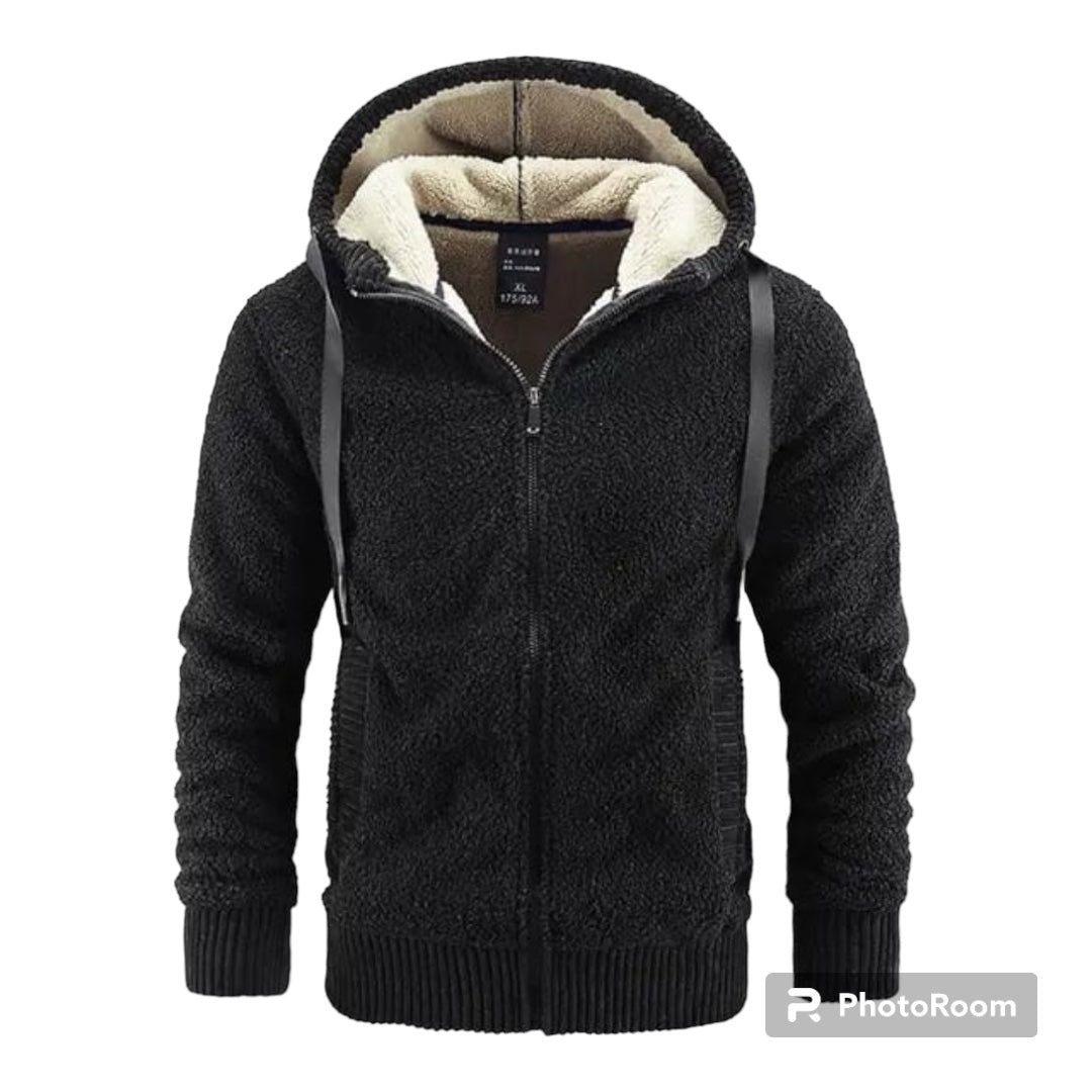 Men's Fleece Jacket Hooded Winter Parka Men Windbreakers Thick  & Warm