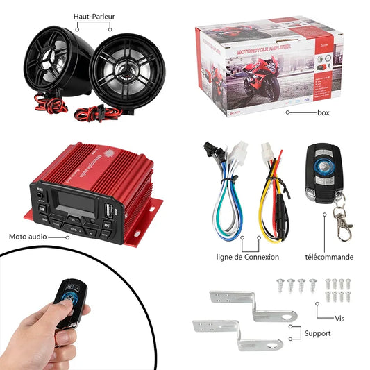 12V Audio Remote Control Motorcycle Sound System