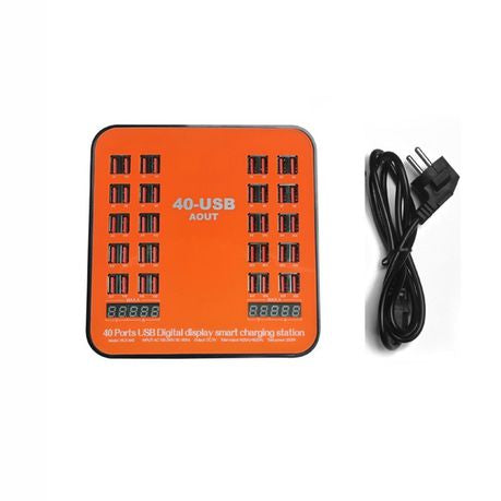 USB Digital Display Smart Charging Station  200W 40A 40 Ports