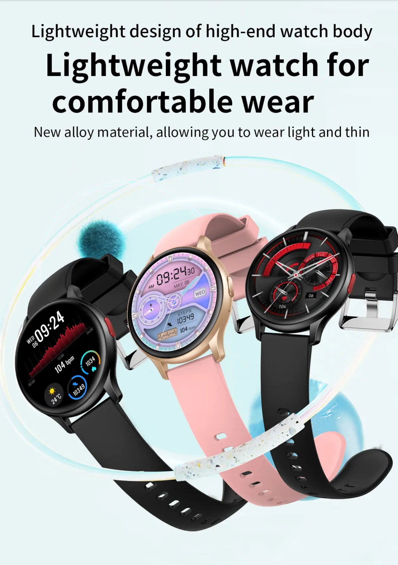 SENBONO Max11 Amoled Unisex Smart Watch For Both Women/Men