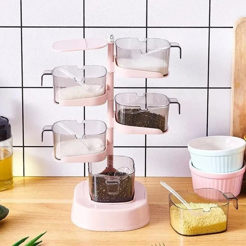 5 Layer Rotating Condiment Spice Organiser