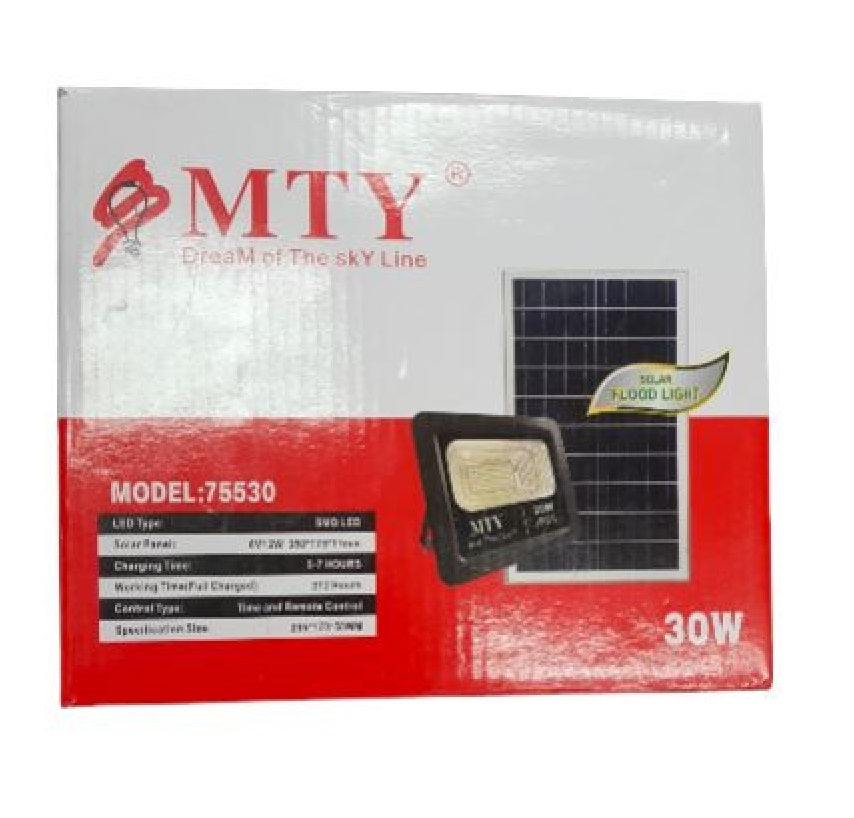 MTY - Solar Powered LED Flood Light 30W