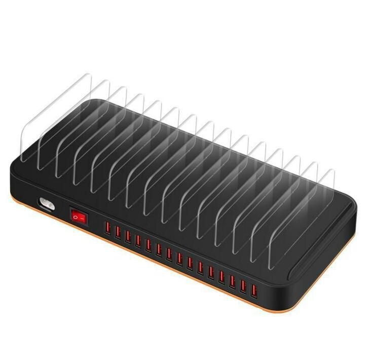 USB Fast Charging Hub 15 Port 100W with Phone Stands