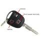 Plastic and Metal Car Remote Control Shock Key