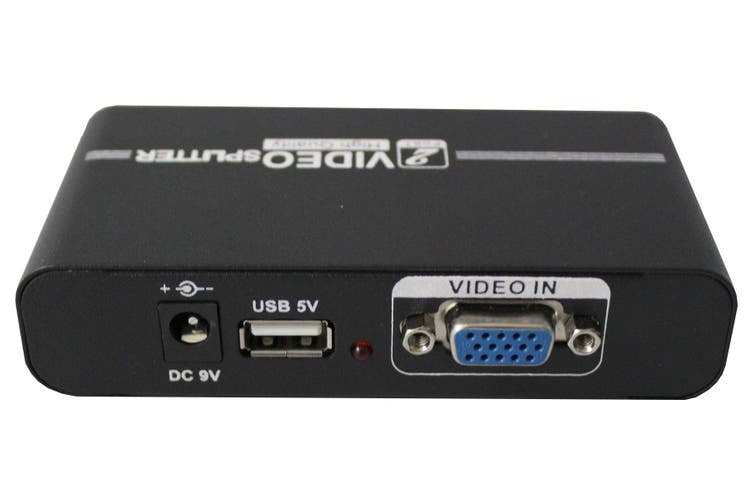 1 To 2 Port Vga Splitter High Resolution Support 1920 X 1440 550Mhz Video 102A