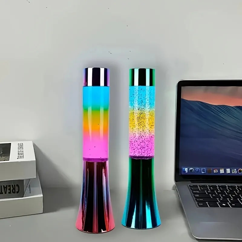 Vibrant Colorful Sequin Lava Lamp - Dazzling LED Light Show, Hypnotic Lava Flash