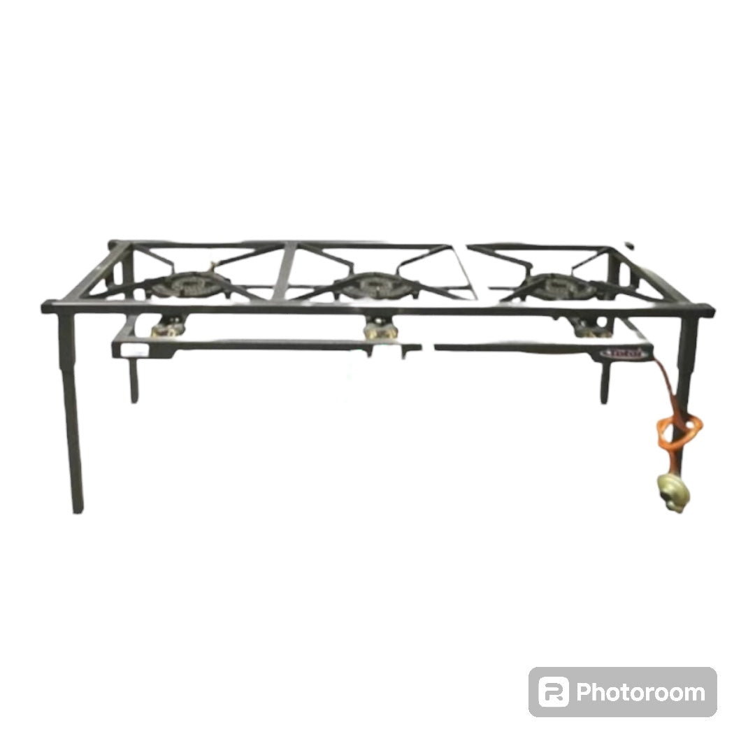 3 Burner Gas Burner Stand Long Leg