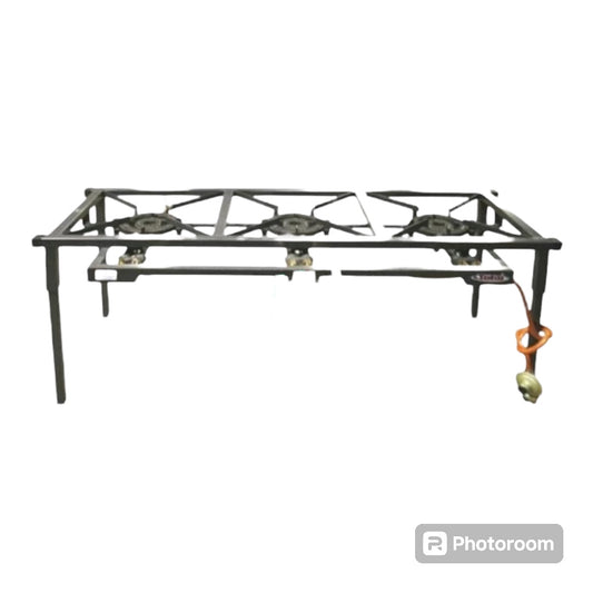 3 Burner Gas Burner Stand Long Leg