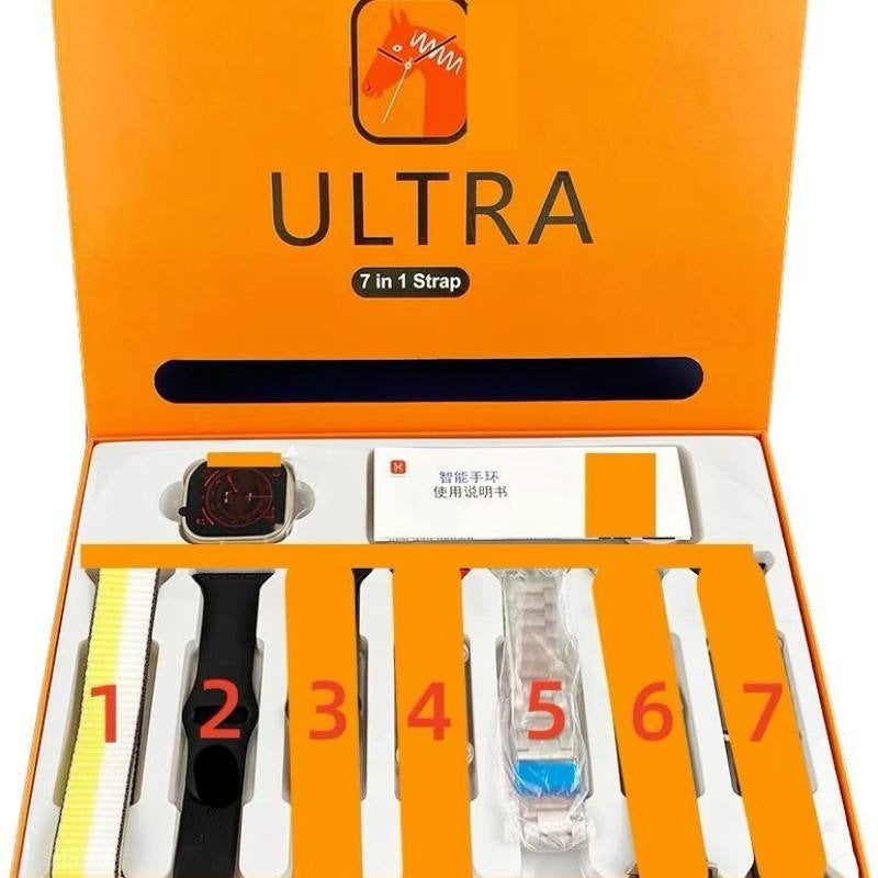 7 In 1 Ultra Smartwatch Combo Offer | Premium Box Packing 7 Straps With Watch