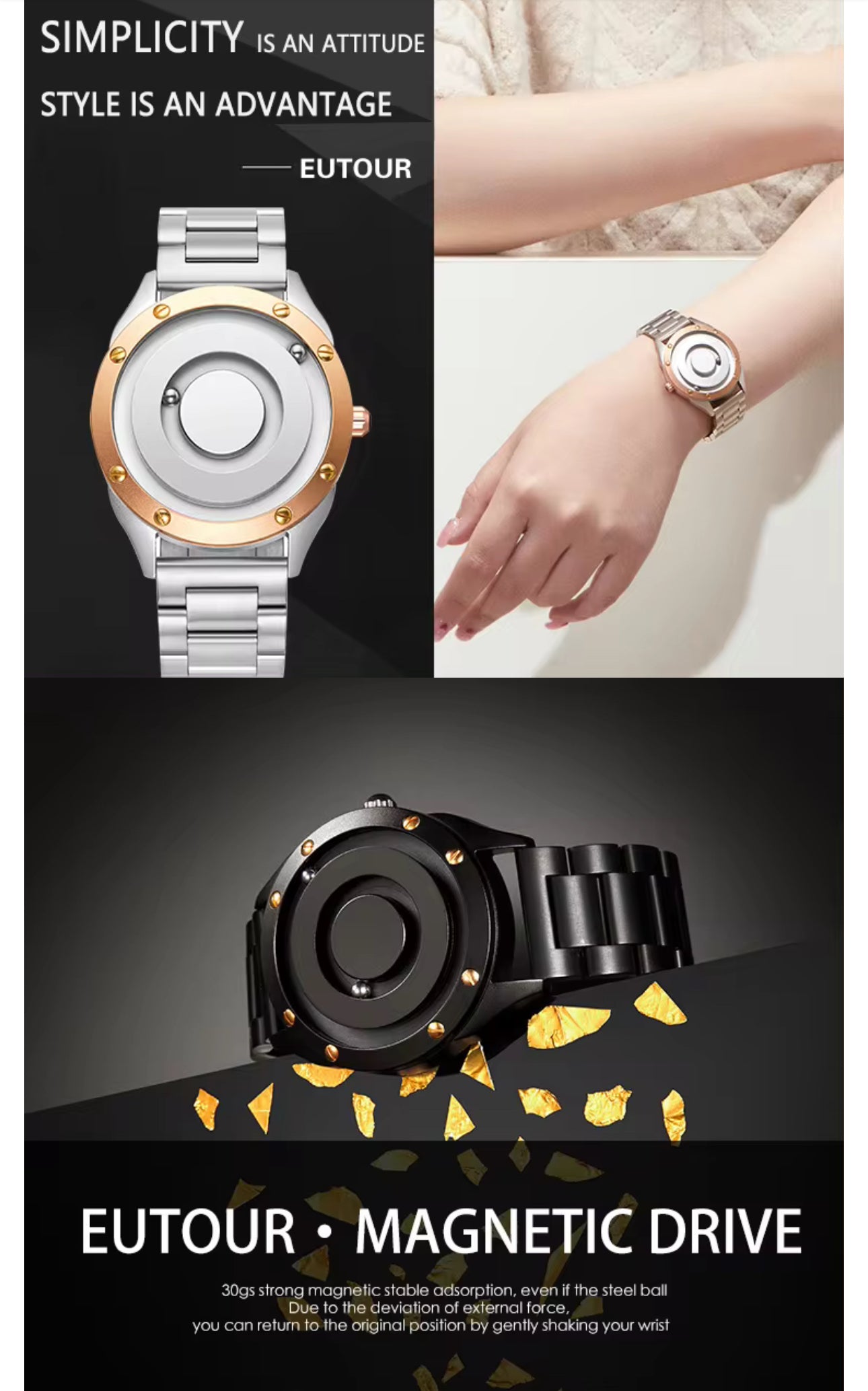 EUTOUR Unisex Magnetic Watch - PreOrder Sales Now Available!