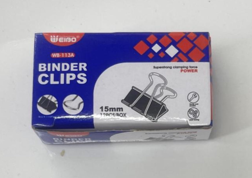 Foldback Binder Clips – 12Pcs