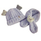 Kids' Hat And Scarf Set, Thick Warm Plush Cap For Baby Boys And Girls, Autumn And Winter