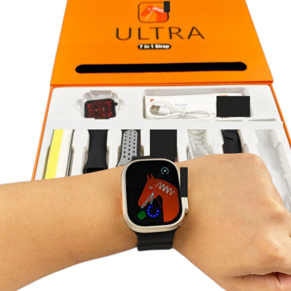 7 In 1 Ultra Smartwatch Combo Offer | Premium Box Packing 7 Straps Wit ...