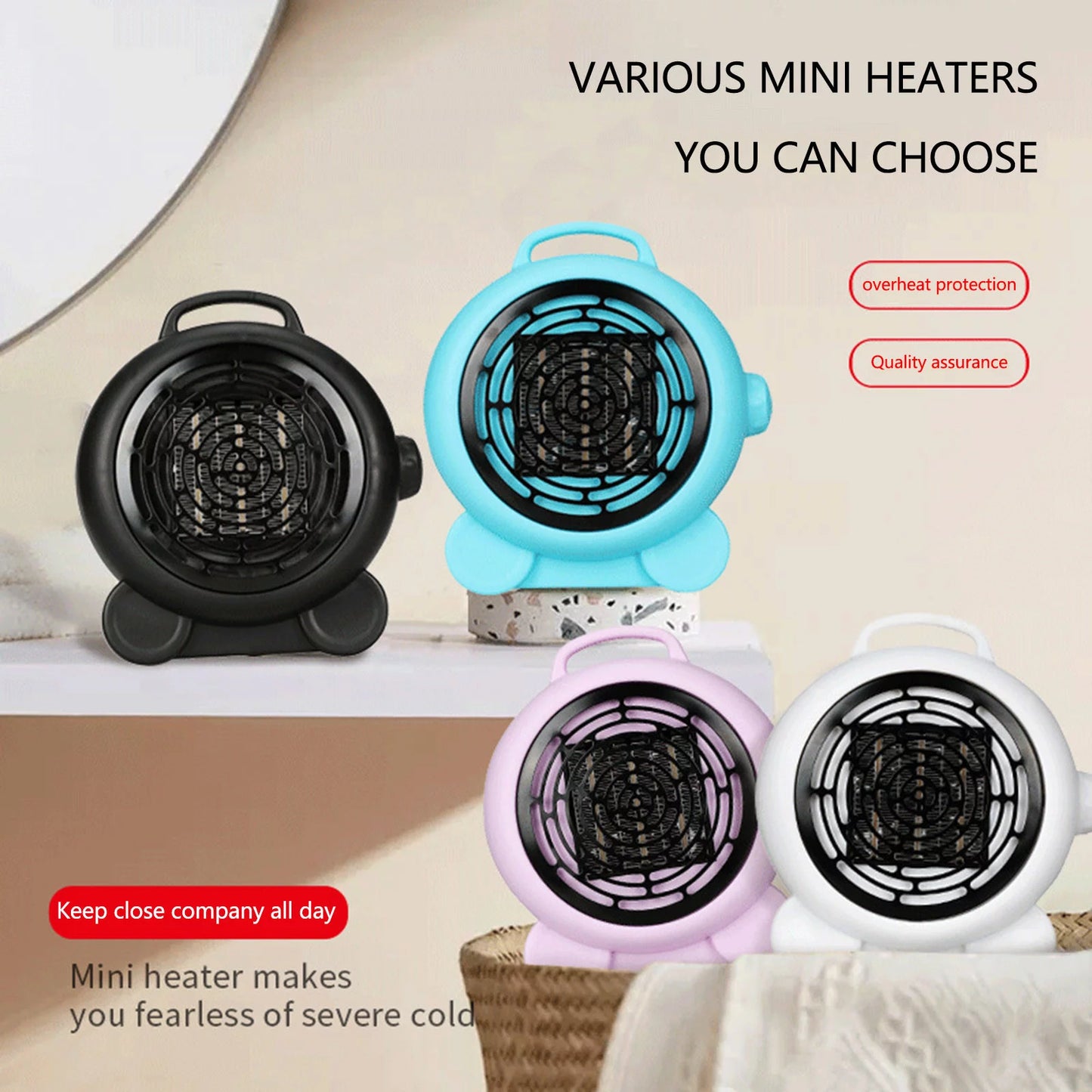 1000W Mini Thermostat Heater Fan