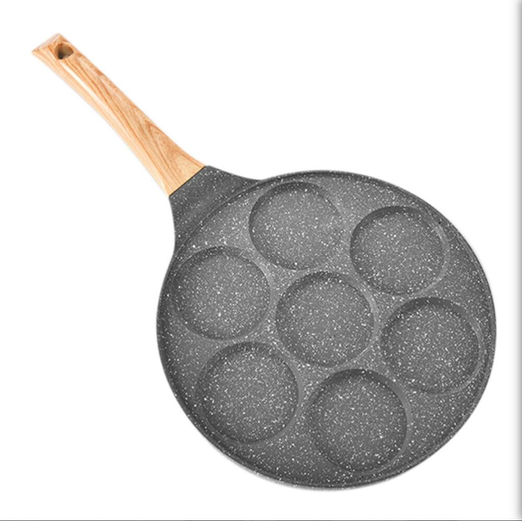 Waffle Pan Heavy 7 Hole - Grey