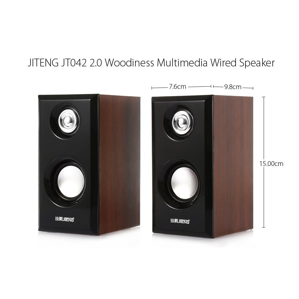 JITENG JT-092 2.0 Woodiness Multimedia Computer Speaker