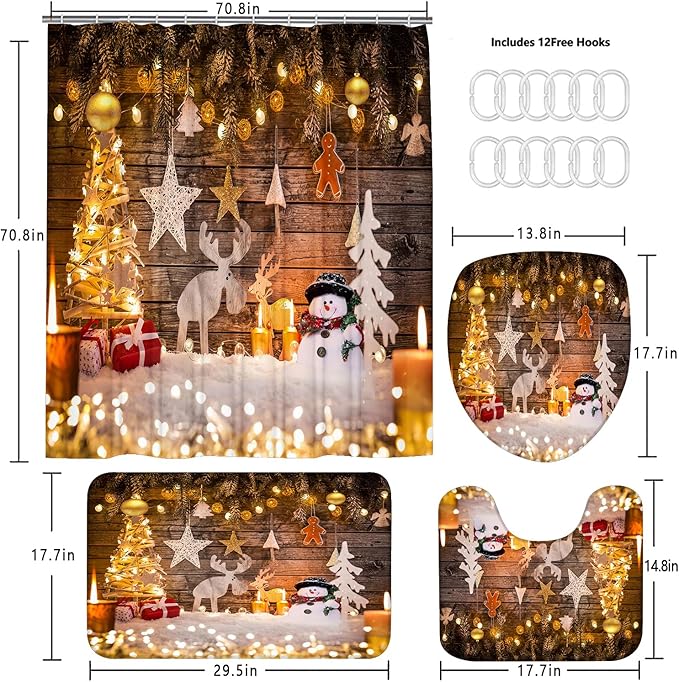 Christmas Decorations Bathroom Sets