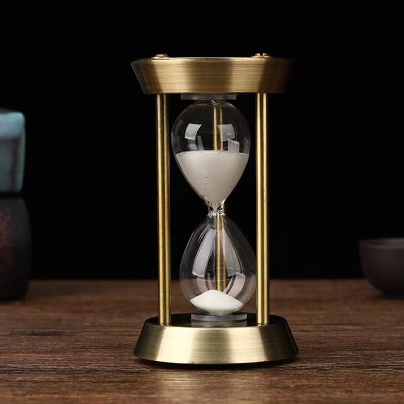 Vintage Metal Hourglass Sand Clock