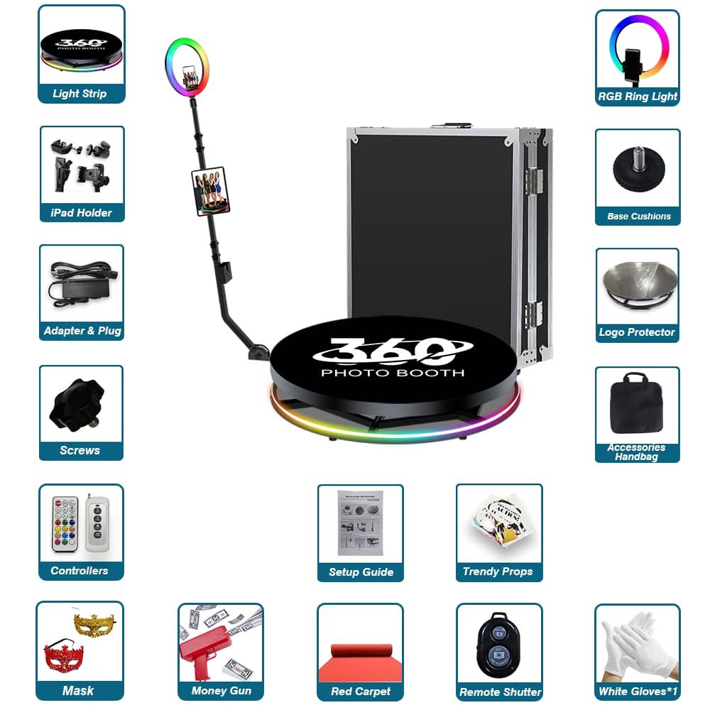 360 Photo Booth Remote Controlled Various Sizes