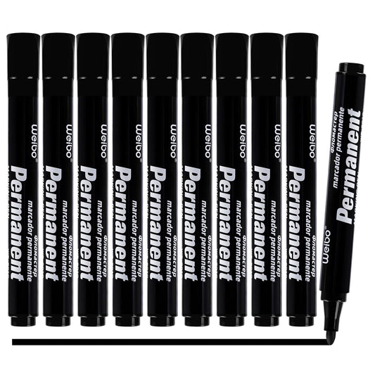 Weibo Permanent Marking Pen 12pcs (Black)