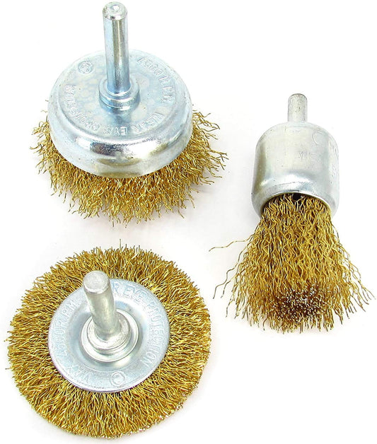 3pc Brass Multipurpose Wire Brush