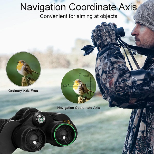 Long Range HD High Power Telescopic Binocular With Compass