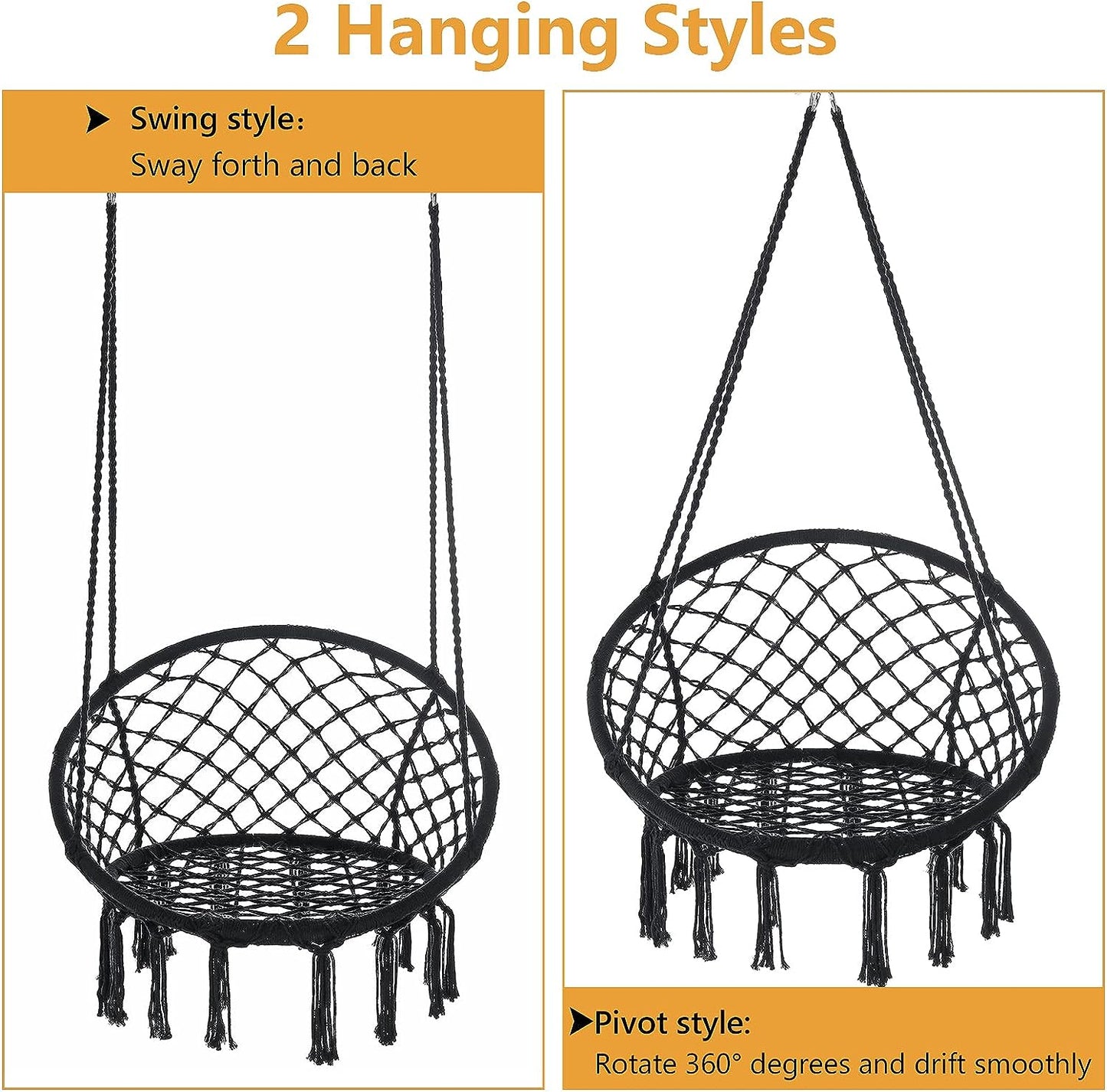 Hammock Swing Chair with Tassels